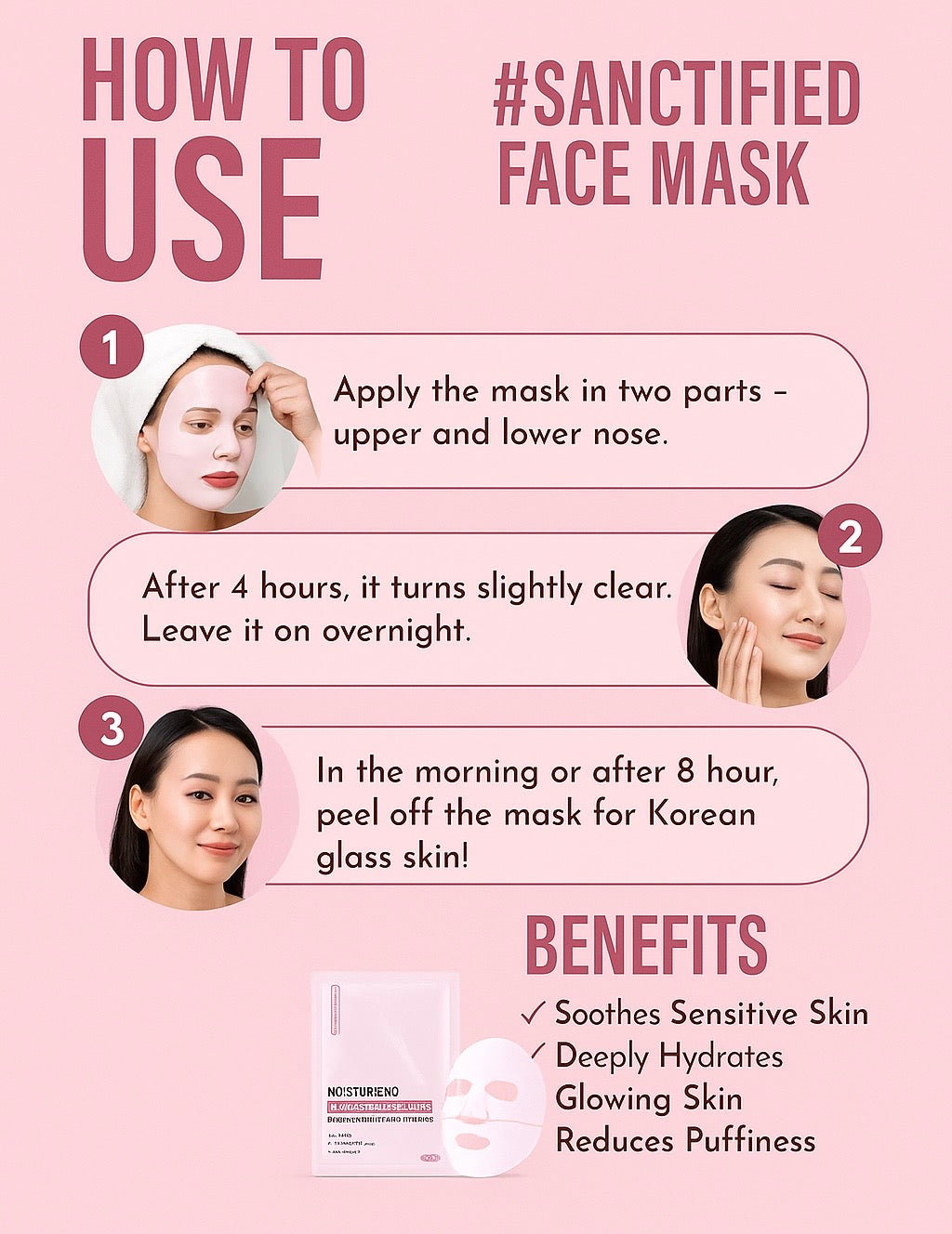 SAIQUE™ – Salmon DNA Collagen face Mask| Korean Hydration and Glow Overnight